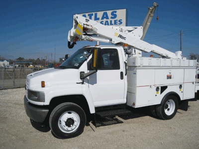 White Bucket Truck