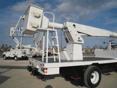 Two man bucket truck