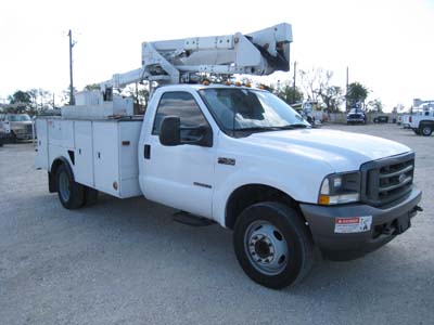 This bucket truck is a Hi-Ranger.