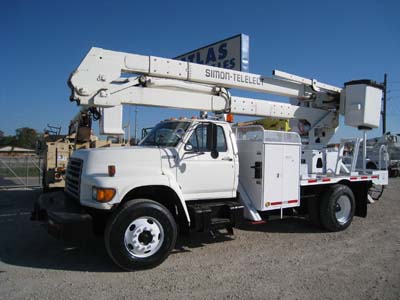 A Bucket Truck with 50 gallon tank.