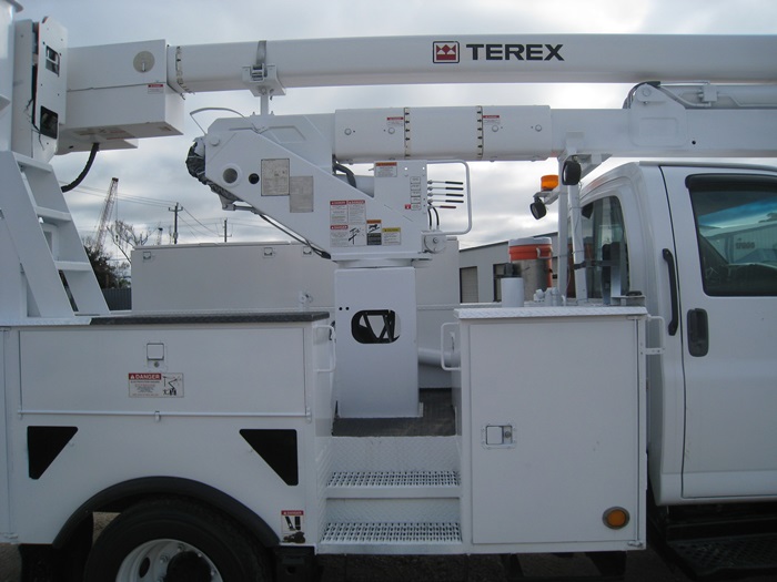 Terex Logo on Bucket Truck.