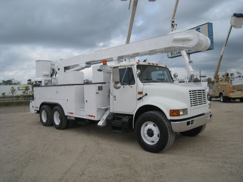 Bucket trucks with curb access.
