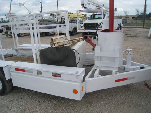 Trailer with fold down ramps.