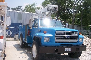 This bucket truck has a 41' work height.