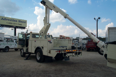 42 Foot work height bucket truck.