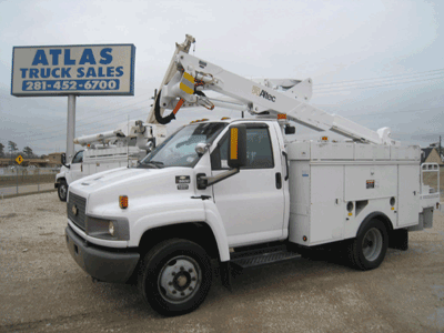 White Bucket Truck