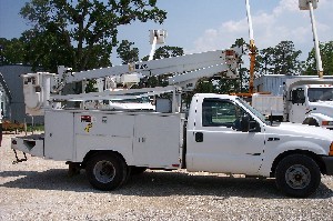 Ford power stroke bucket truck.