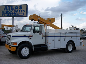 This is a telescopic bucket truck.