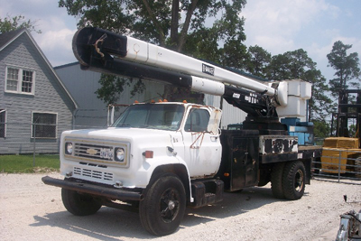 Two man bucket truck.