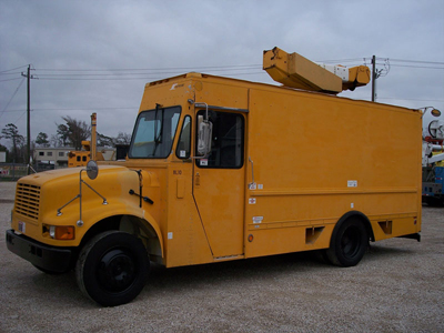 This is a van bucket truck.